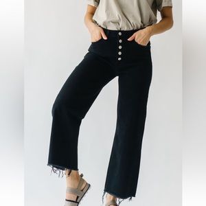 The Diane High Rise Distressed Jean in Black